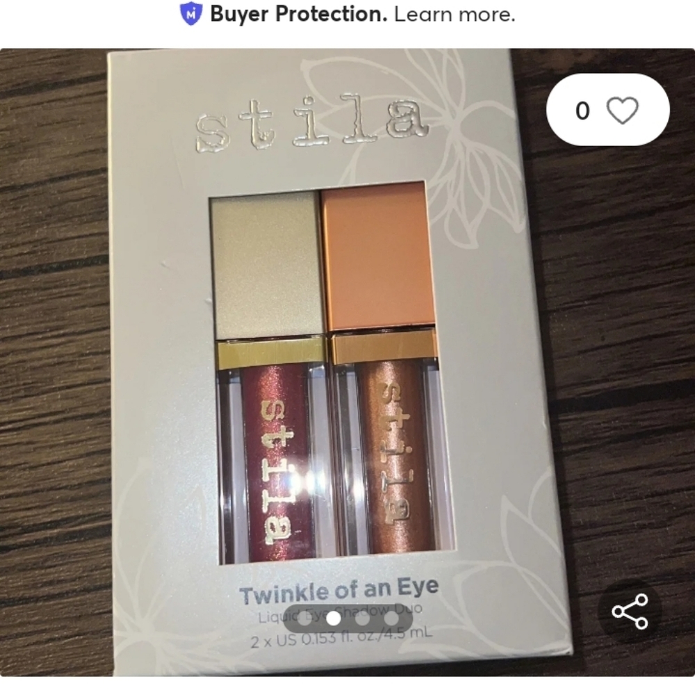 BRAND NEW IN BOX DISCONTINUED STILA TWINKLE OF AN EYE LIQUID EYESHADOW DUO SET.